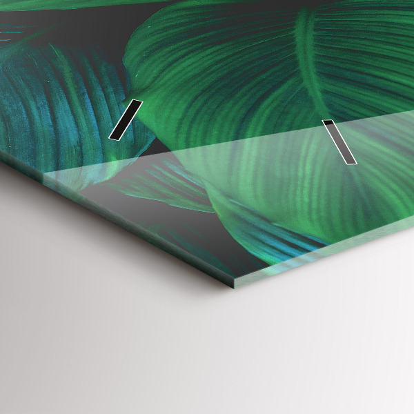 Horizontal wall clock Nature leaves