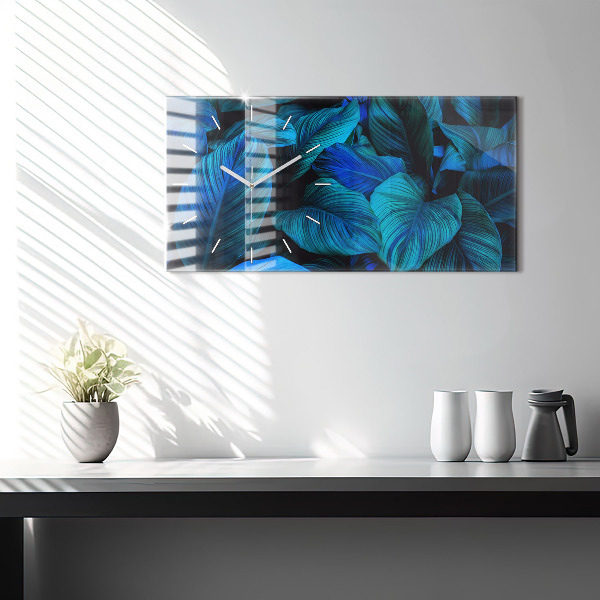 Horizontal wall clock Tropical nature