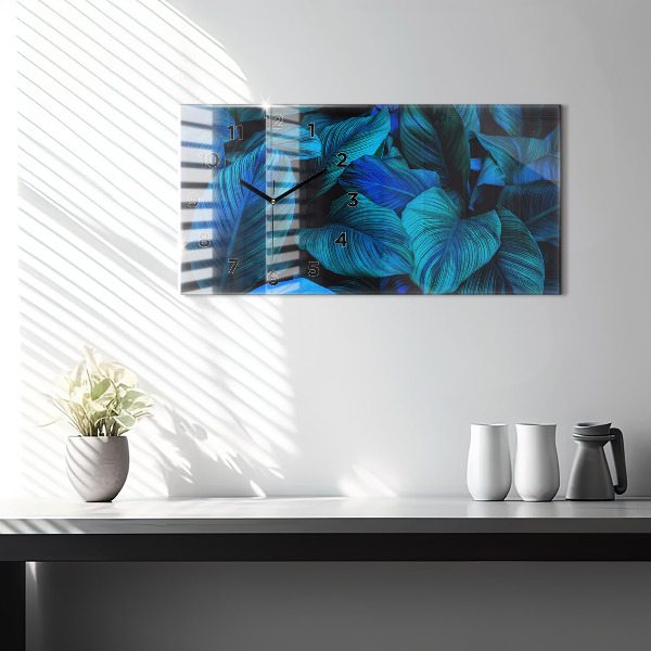 Horizontal wall clock Tropical nature