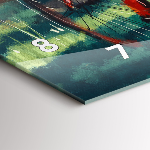 Horizontal wall clock Painted bike