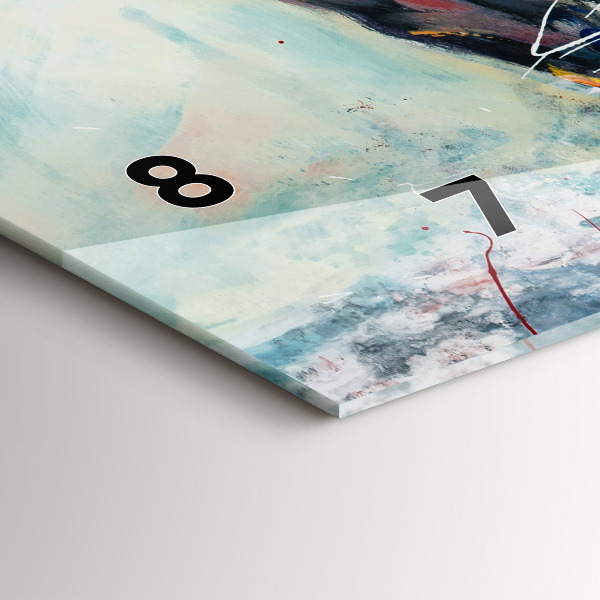 Horizontal wall clock Galloping Horses Illustration