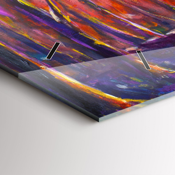 Horizontal wall clock Couple in the forest