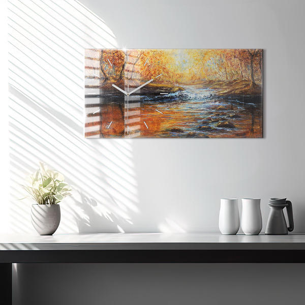 Horizontal wall clock Artistic art