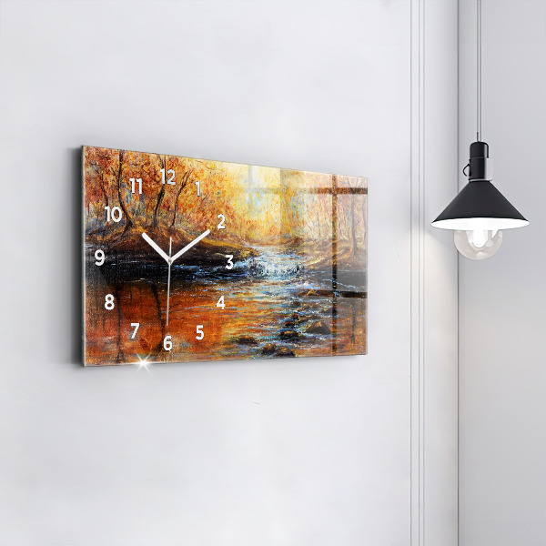 Horizontal wall clock Artistic art