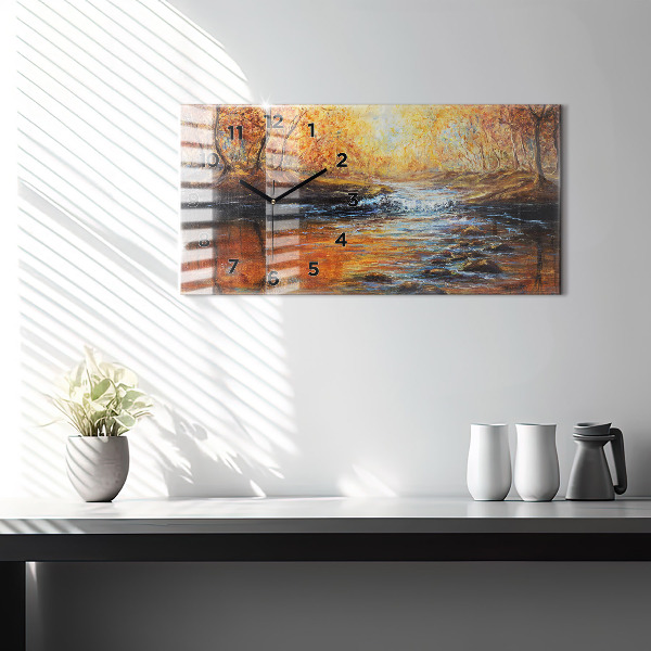 Horizontal wall clock Artistic art