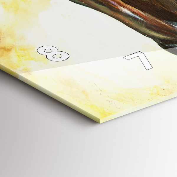 Horizontal wall clock Two painted horses