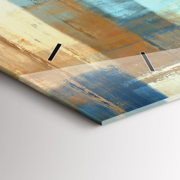 Horizontal wall clock Colorful background - abstract