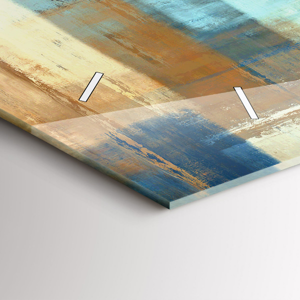 Horizontal wall clock Colorful background - abstract