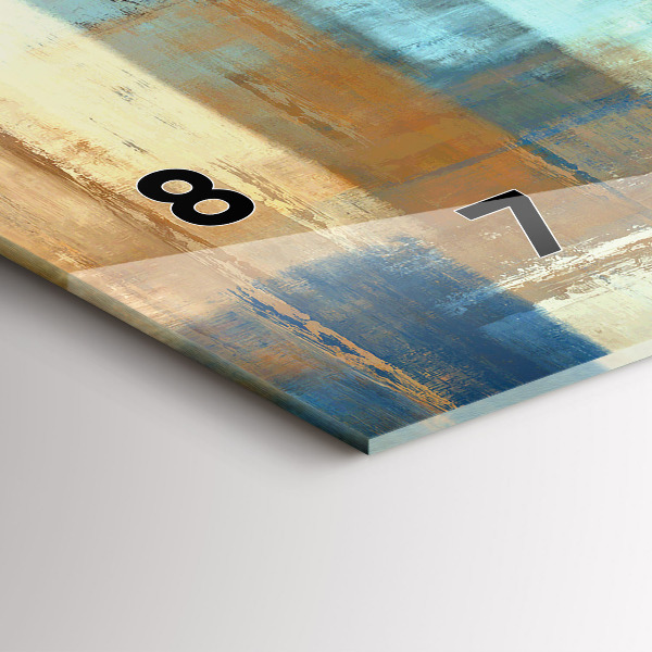 Horizontal wall clock Colorful background - abstract