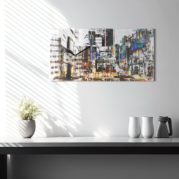 Horizontal wall clock New York City