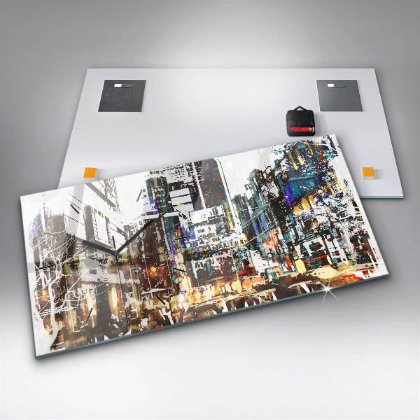 Horizontal wall clock New York City