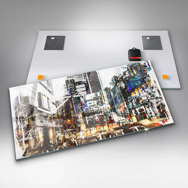 Horizontal wall clock New York City