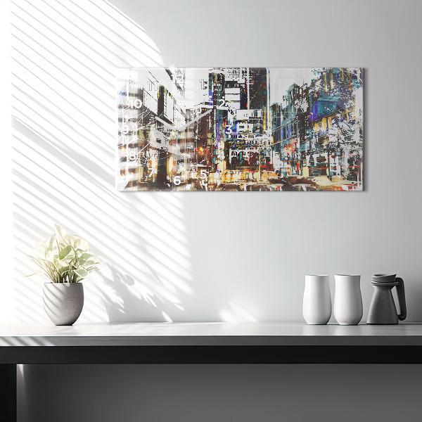 Horizontal wall clock New York City