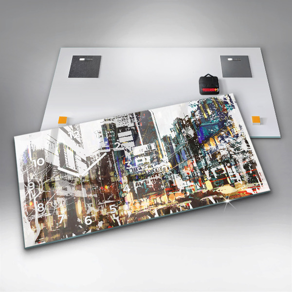 Horizontal wall clock New York City