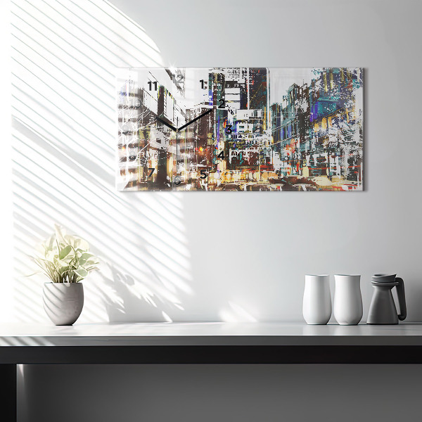 Horizontal wall clock New York City