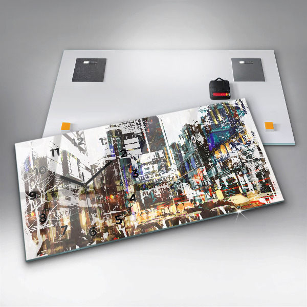 Horizontal wall clock New York City