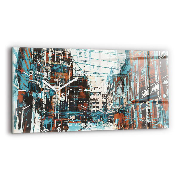 Horizontal wall clock Street Art