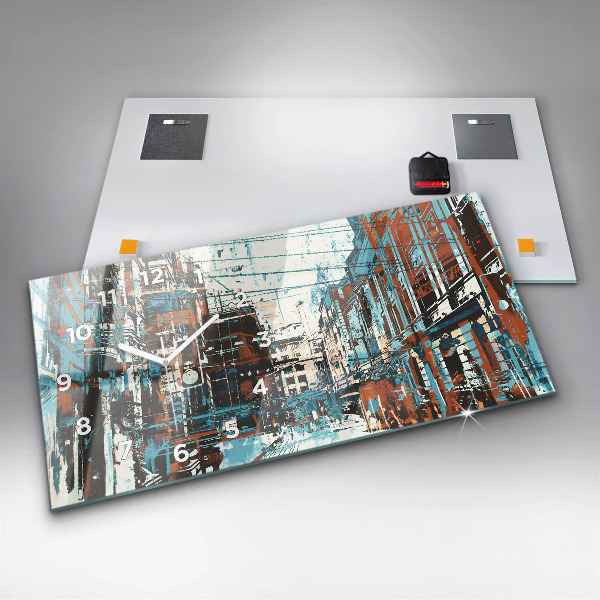 Horizontal wall clock Street Art