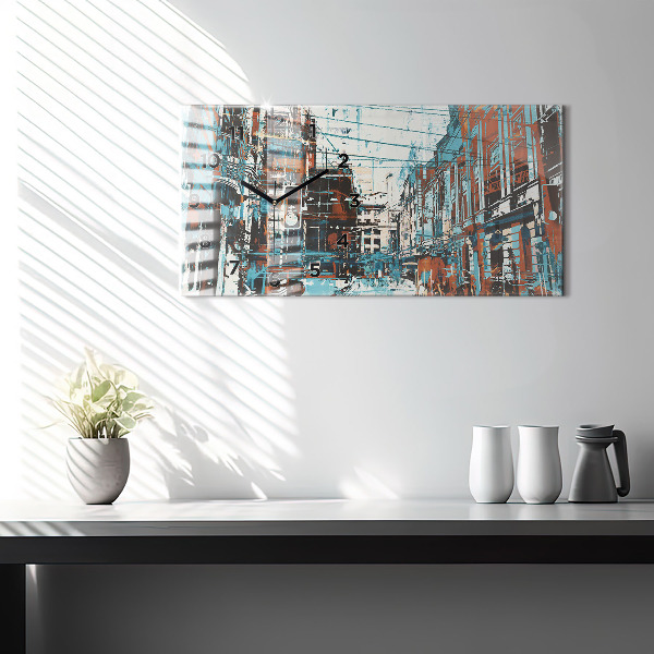Horizontal wall clock Street Art