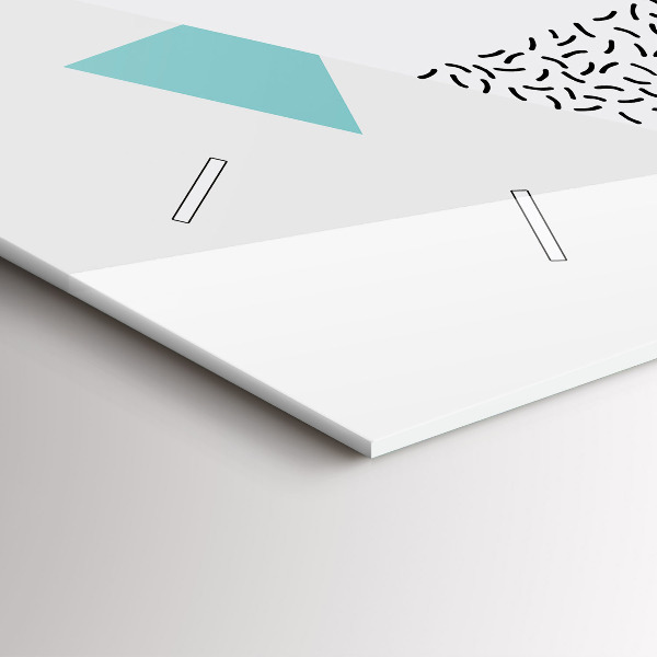 Horizontal wall clock Geometric pattern