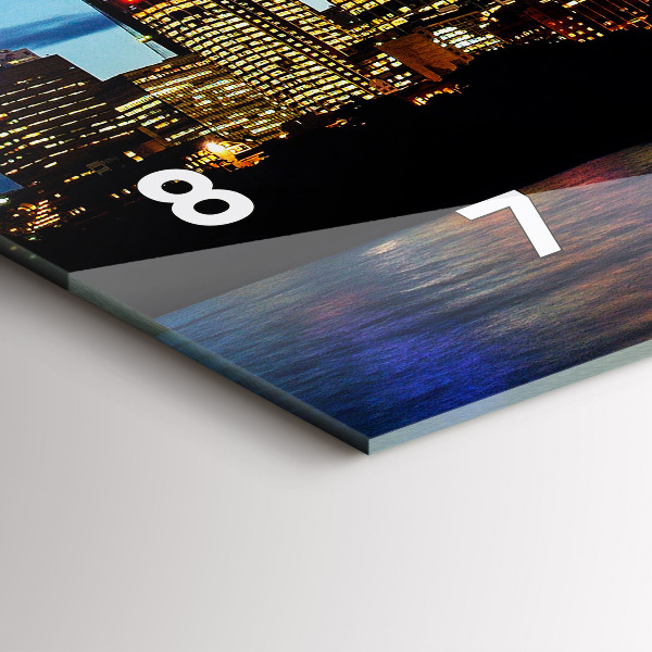 Horizontal wall clock Sydney In The Evening