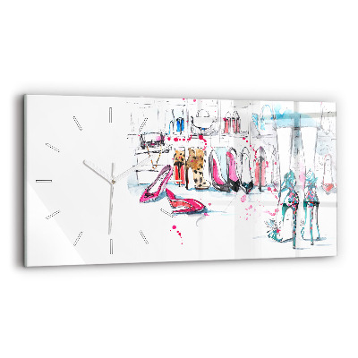 Horizontal wall clock The element of femininity