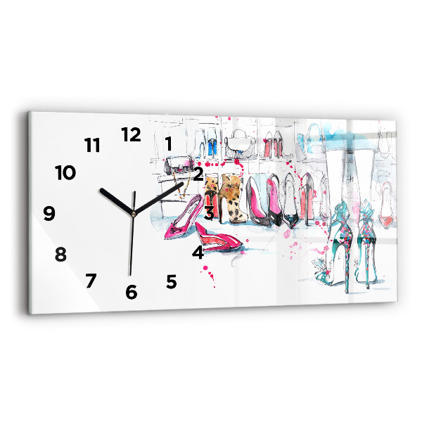 Horizontal wall clock The element of femininity