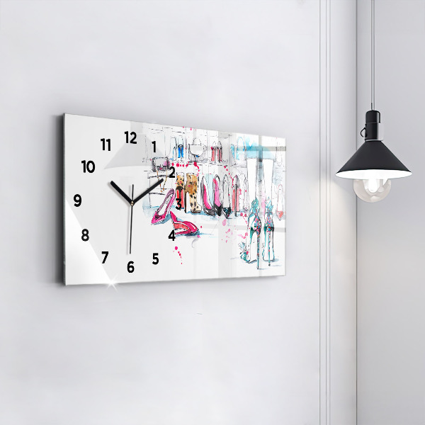 Horizontal wall clock The element of femininity