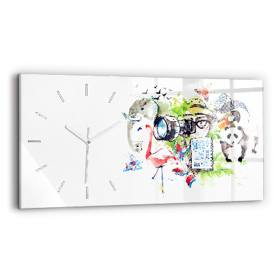 Horizontal wall clock Zoologist