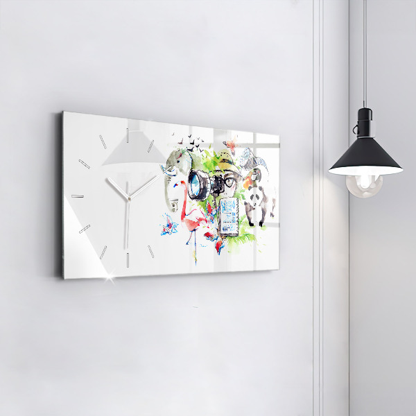 Horizontal wall clock Zoologist