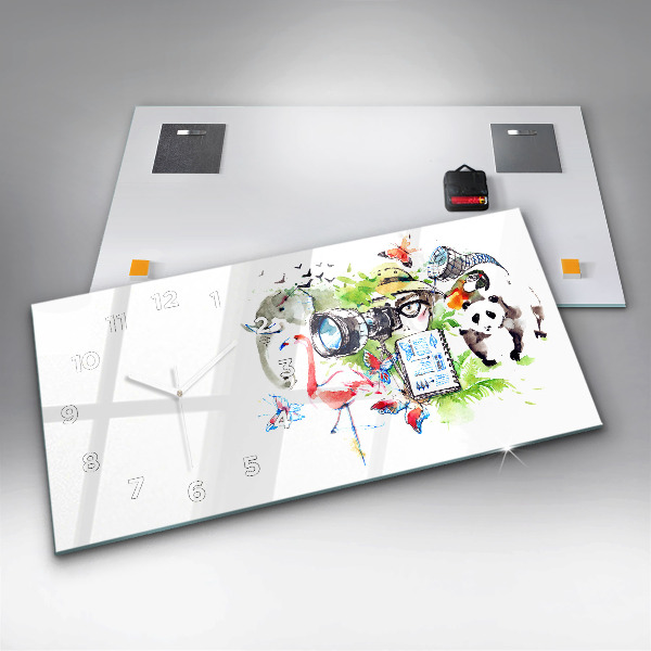 Horizontal wall clock Zoologist