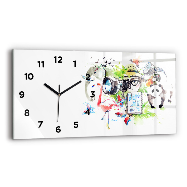 Horizontal wall clock Zoologist