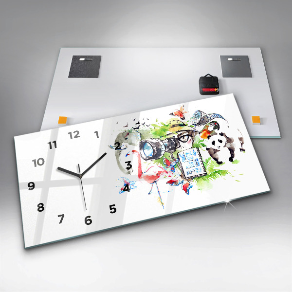 Horizontal wall clock Zoologist