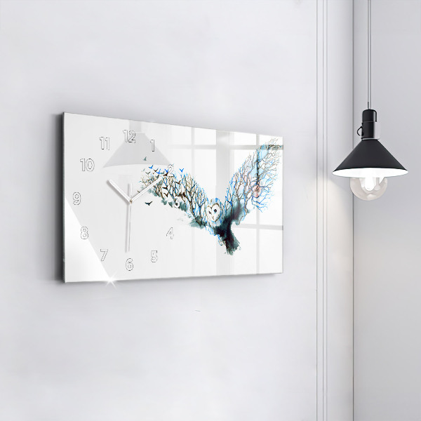 Horizontal wall clock Freedom and Nature of Birds