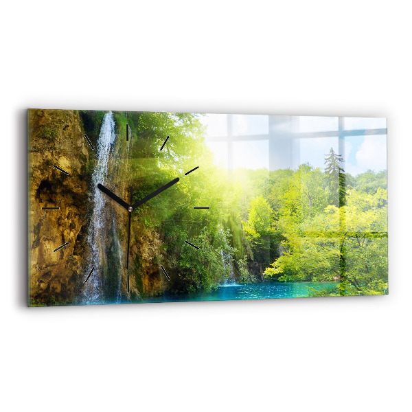 Horizontal wall clock Lagoon Landscape
