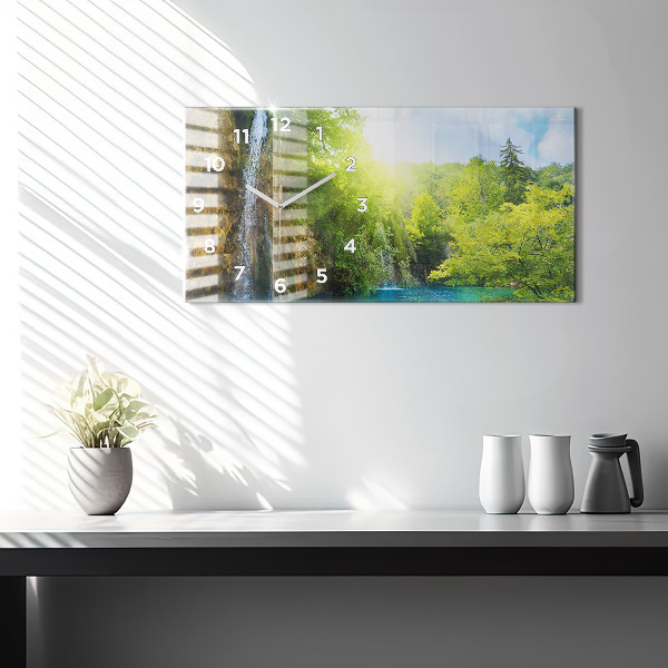 Horizontal wall clock Lagoon Landscape