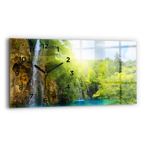 Horizontal wall clock Lagoon Landscape