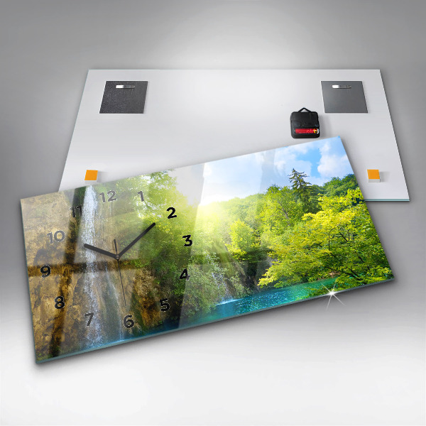 Horizontal wall clock Lagoon Landscape
