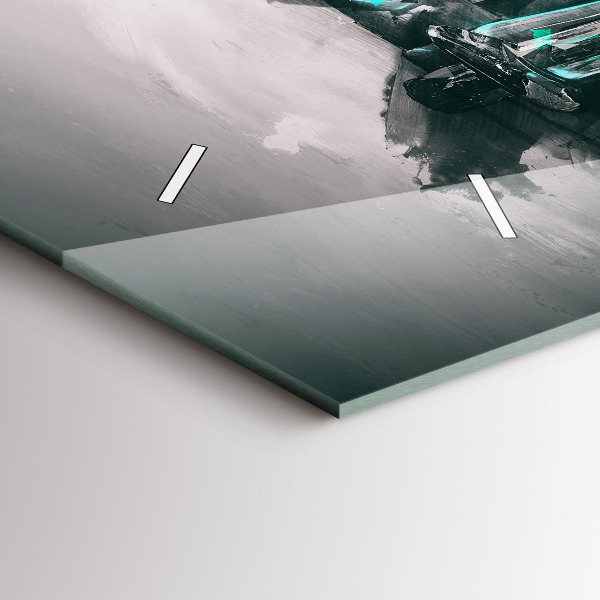 Horizontal wall clock Old School Car