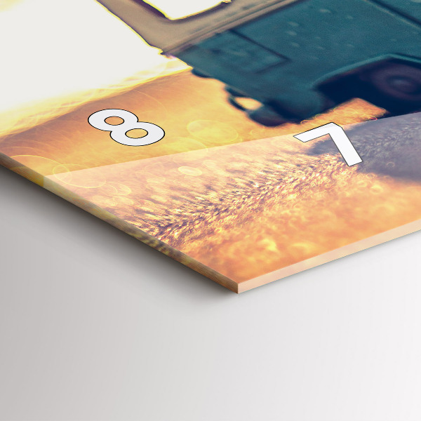 Horizontal wall clock Camper on the beach