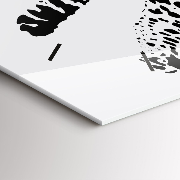 Horizontal wall clock Silhouette of a panther