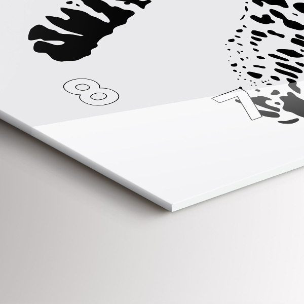 Horizontal wall clock Silhouette of a panther