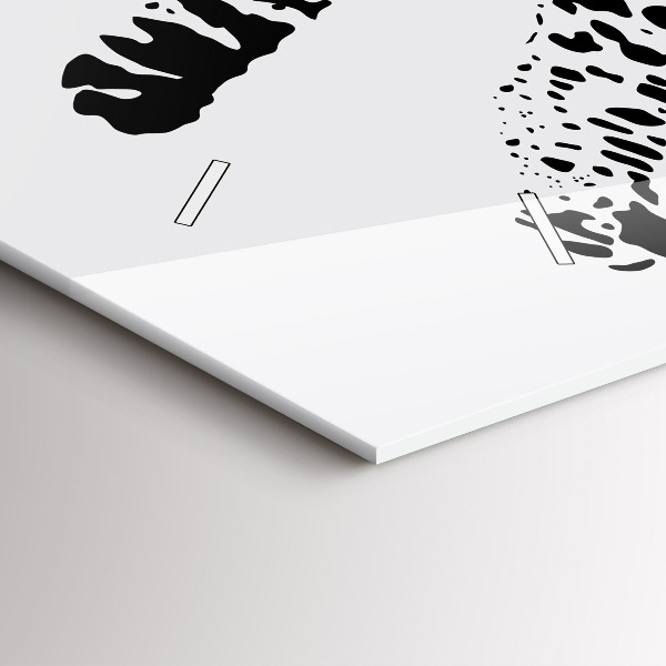 Horizontal wall clock Silhouette of a panther