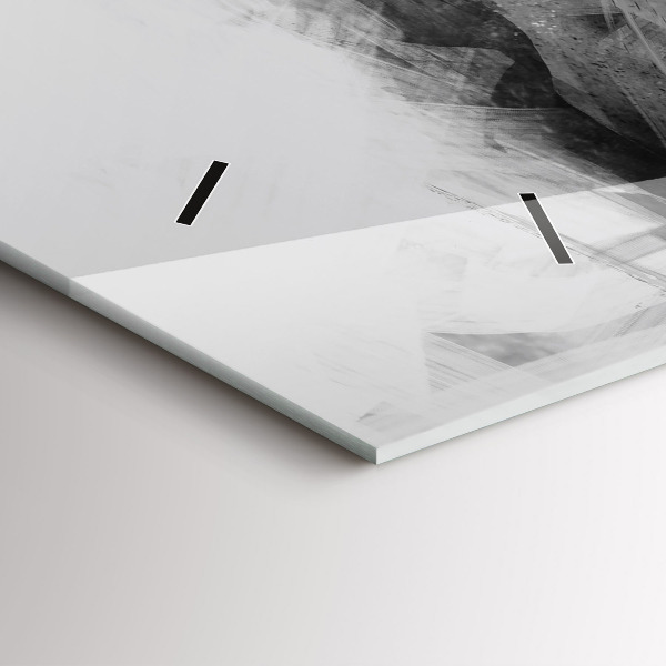 Horizontal wall clock Painted lion