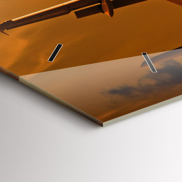 Horizontal wall clock Travel by plane
