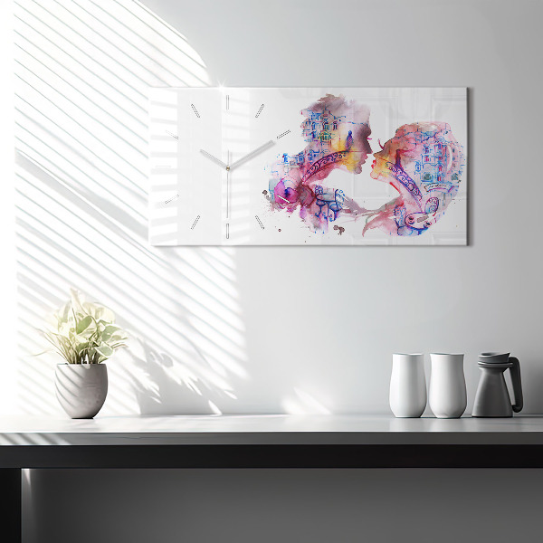 Horizontal wall clock Two Bodies One Soul