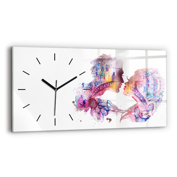 Horizontal wall clock Two Bodies One Soul