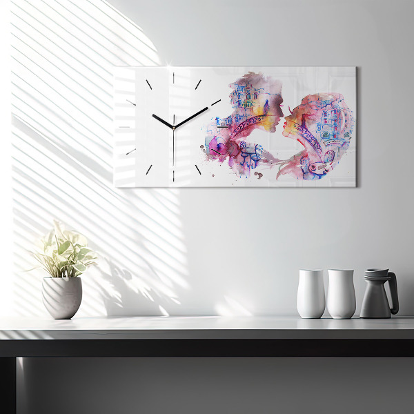 Horizontal wall clock Two Bodies One Soul