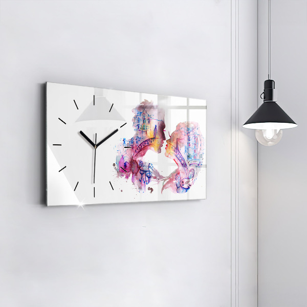 Horizontal wall clock Two Bodies One Soul