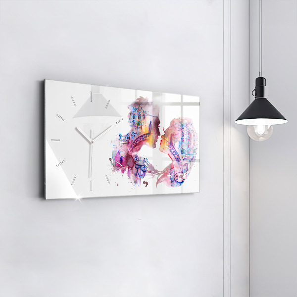 Horizontal wall clock Two Bodies One Soul